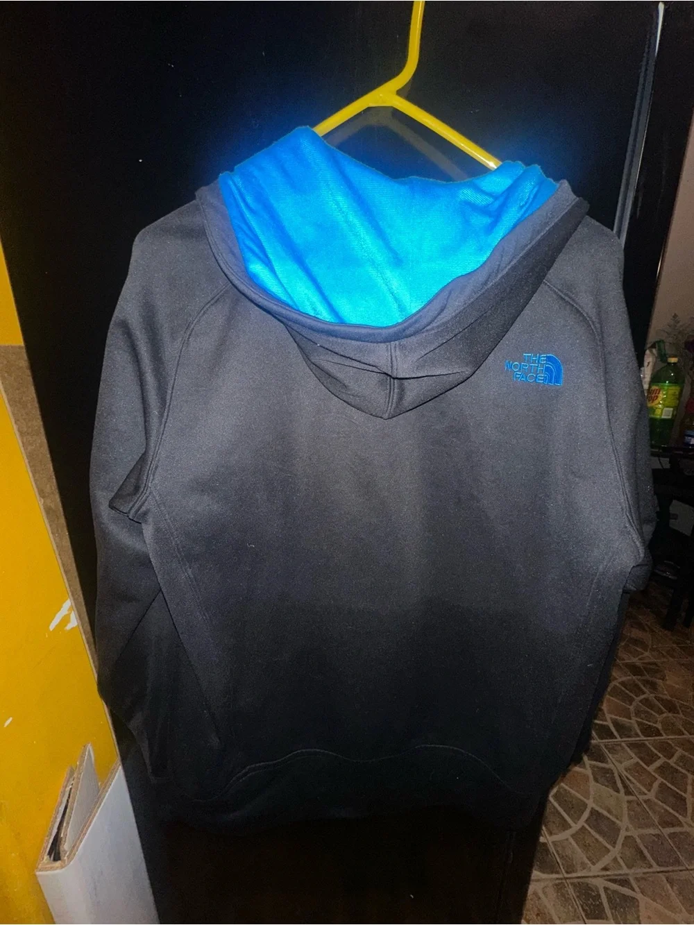 The North Face Full-Zip Fleece Hoodie Black/Turquoise - Men's- Size M EUC